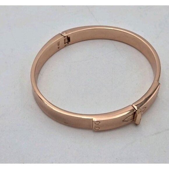 Stella and Dot Rose Gold Inspirational You Do You Quote Hinged Bangle Hart Verse - Picture 8 of 11